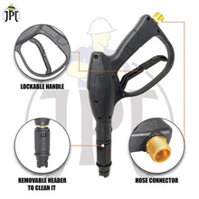 JPT Super Combo Universal Water Pressure Gun With 8m Hose Pipe | 4000 PSI | Max 250 Bar | Adjustable Nozzle | Foam Lance Compatible | JPT, Starq, ResQtech, Vantro, Aimex, GaoCheng, and Agaro