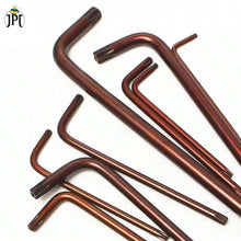 JPT 9 Pieces Torx Star Allen Key Set | Long Arm Wrench Hex Keys | Security Torx End Holes | Storage Case | T10-T50 ( 9Inch Star End )