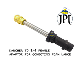 JPT Combo Foam Lance Adaptor for Karcher with 5 PCS Multiple Degree Washer Spray Nozzle Tips and 90 Degree Nozzle/Swivel Coupler
