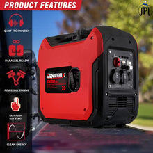 JPT Genworx 2.75Kv/4Hp Portable Inverter Silent Generator - Compact, Heavy Duty, Smart Push Start, With Advance Frequency Control Technology For Camping, Outdoor Events