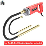 JPT Heavy Duty 1050-Watt Concrete Vibrator Machine | 10000 Vibrations Per Minute | 4000 RPM Speed | Pure Copper Winding Motor | 35mm Chuck | 1m And 1.5m Concrete Vibrator Needles Set Included