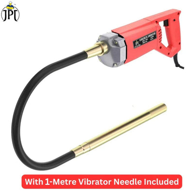 JPT Heavy Duty 1050-Watt Concrete Vibrator Machine | 10000 Vibrations Per Minute | 4000 RPM Speed | Pure Copper Winding Motor | 35mm Chuck | With 1-Metre Vibrator Needle Included