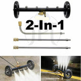 JPT 15" Dual-Function 4-Nozzle Undercarriage Cleaner,Surface Cleaner for Pressure Washer, with 3 Pieces Extension Wand