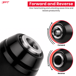 JPT Heavy-Duty 10MM Metal Keyless Drill Chuck | 3/8‑24UNF Mount | Gear Shaped 3 Jaws | Durable Metal Casing | Self-Locking Chuck | Use in Wood, Metal, and DIY Tasks
