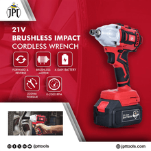 JPT 21v Brushless Cordless Impact Wrench | 320 Nm Torque | 0-2300 RPM | 1/2