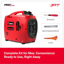 JPT Genworx 1000W/1.0KW Small and compact Manual Start Inverter Petrol Generator Lightweight, With Advanced Frequency Control, Ideal for Camping, Outdoor Events & Home Backup Power