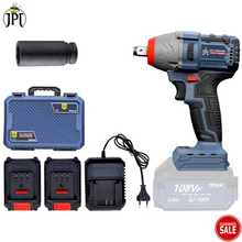 JPT New Brushless Heavy Duty Cordless Impact Wrench | 400 Nm Torque | 0-4300 RPM Speed | 0-3800 BPM | 1/2-Inch Head | LED Light | Forward/Reverse | 4000mAh Battery | Fast Charger |  Clearance Sale 2024