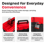 Buy JPT Pro Series 16" heavy-duty tool box, featuring two transparent lid, one removable tray compartment, dustproof & waterproof seal design, and more. Buy Now