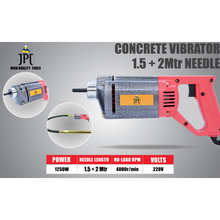 Grab this amazing deal on JPT concrete vibrator machine which features 13,000vpm, 1,300rpm, 240 volt, copper armature with 1.5m and 2m needles set