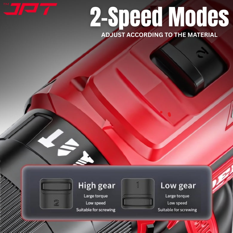 JPT 12V Impact Cordless Drill Machine | 30N.M Torque | 1800RPM Speed | 3/8
