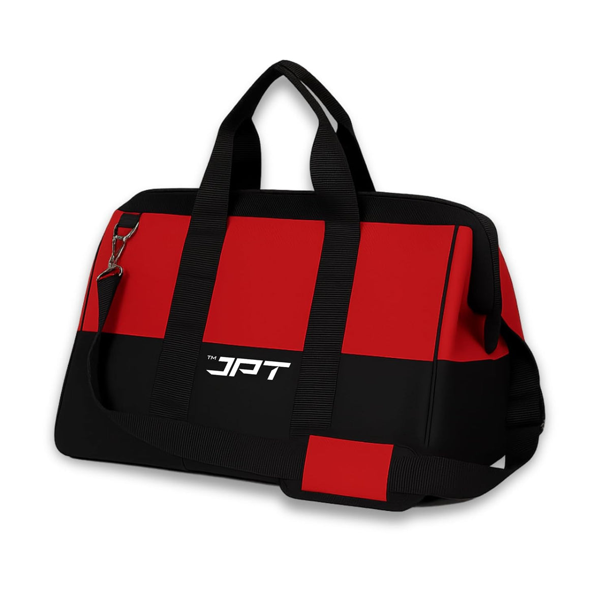 JPT 18-Inch Heavy Duty Tool Bag, Wide Mouth Tool Storage Bag with Interior Pockets, Large Capacity Tool Tote Bag for Electricians, Power Tools Organizer
