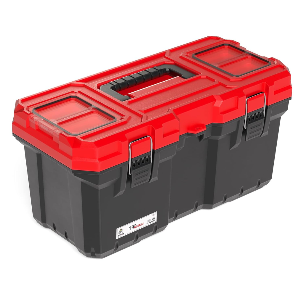 JPT Pro Series 19-Inch Ultra Heavy-Duty Tool Box | Two Transparent Lid With One Tray Compartment | Solid Gasket Seal Design for Dust & Moisture Protection | Industrial-Grade Build Quality