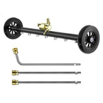 The JPT Dual Function Undercarriage Cleaner with 25" Pressure Washer Water Broom | 4000 PS | 7 Nozzles | 3Pcs Extension Wand | 1/4" Quick Connect