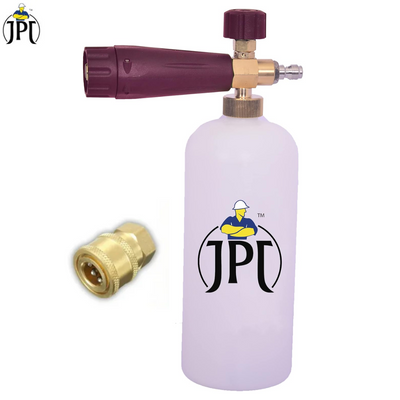 Buy now for the JPT car shampoo foam gun with 1/4-inch quick connector to get thick clinging foam with 1000psi pressure at 70 bar power. Buy Now