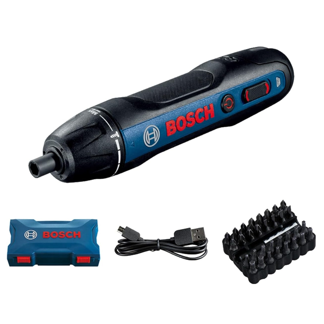 Bosch GO 2.0 Professional Cordless Screwdriver Set | 33-Piece Screwdriver Bit Set | 5/2.5 Nm  (Hard/Soft) Torque | 360RPM Speed  | 3.6V Battery | ¼