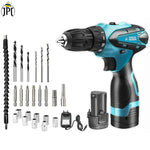 Grab the multitasking JPT Cordless Drill Machine featuring 24/14 Nm torque, 0-1300 RPM speed, and equipped with 24 piece of bits and sockets, all at the best price.