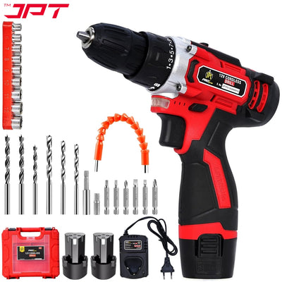 Buy the JPT Pro Series 12v cordless drill machine with 24-pieces valuable drill accessories at best price. Buy Best collection of drill machine for home at JPT.