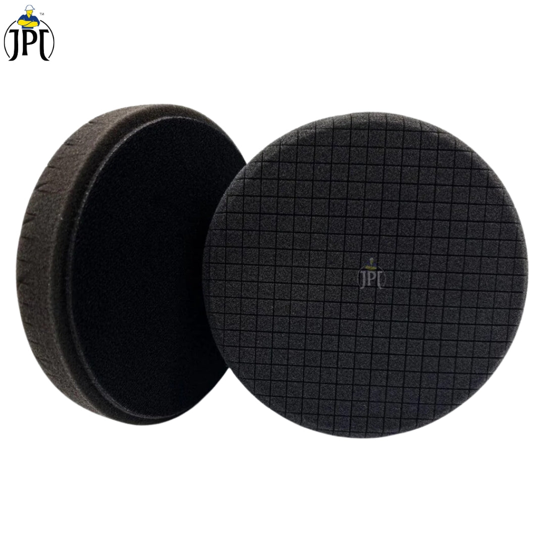 JPT T-10 Black Colour 6-Inch Polishing Buffing Pad | 6-Inch 150mm Backing Plate | Compound Buffing Sponge Pad for Car Buffer Polishing and Waxing