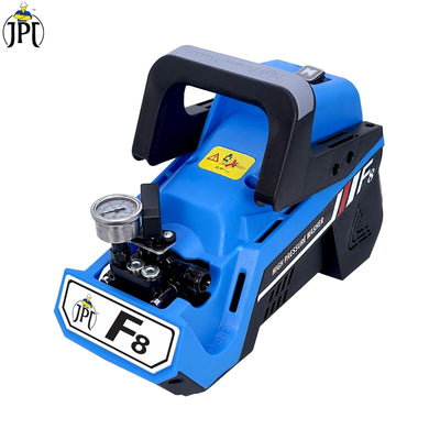 Buy now the JPT heavy-duty F8 domestic pressure washer pump, featuring 2400-watt power, 220 bar pressure, 10 l/min water flow, portable design, and more.