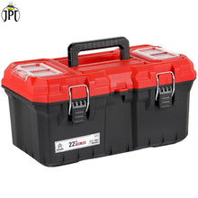 Buy JPT Pro Series 22-inch heavy-duty plastic tool box, featuring transparent organizers, a removable tray, a dustproof, and water-resistant seal at best price.