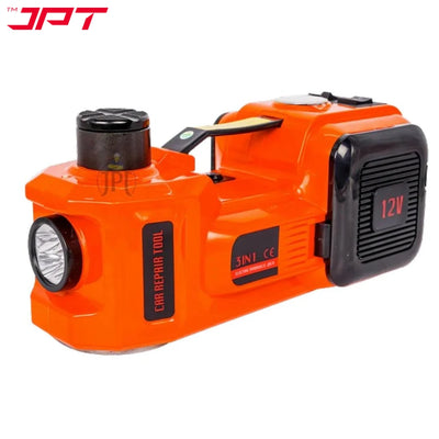 JPT Heavy Duty Portable 12-volt DC Hydraulic Jack | 480N.M Torque Power | 10 Bar/150 PSI Pressure | 3 Tons Weight Lifting | 155mm-450mm Lifting Height | Tire Inflatable Pump