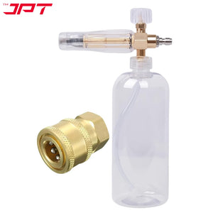 Buy now the JPT heavy-duty snow foam cannon with 1/4-inch quick connector, featuring high quality build that can withstand 3000psi pressure water. Buy Now
