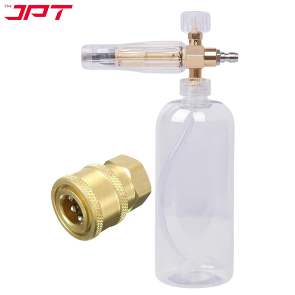 Buy now the JPT heavy-duty snow foam cannon with 1/4-inch quick connector, featuring high quality build that can withstand 3000psi pressure water. Buy Now