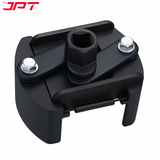 JPT Heavy-Duty Universal Adjustable Oil Filter Remover | 90-125mm Removal and Installation | Two Non Slip Serrated Jaws | 1/2" Drive Oil Filter Wrench for Easy Filter Removal