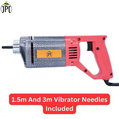 Grab this amazing deal on JPT heavy-duty 1250w concrete vibrator machine which features 13000vpm, 1300rpm, copper armature with 1 5m and 3m vibrator needles.