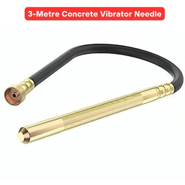 JPT Heavy Duty 3-Metre Flexible Concrete Vibrator Needle | 35 Mm Manganese Steel Tape | Double Steel Wire Braided | Powerful Vibration For Professional & DIY Concrete Contraction