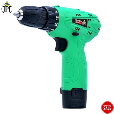 JPT 12V Cordless Screwdriver / Drill Machine | 24 Nm Torque Power | 0-600 RPM Speed | 3/8" Keyless Chuck | 2-in-1 Mode | LED Light | Forward & Reverse | 1.5Ah Battery | Fast Charger | Clearance Sale 2024