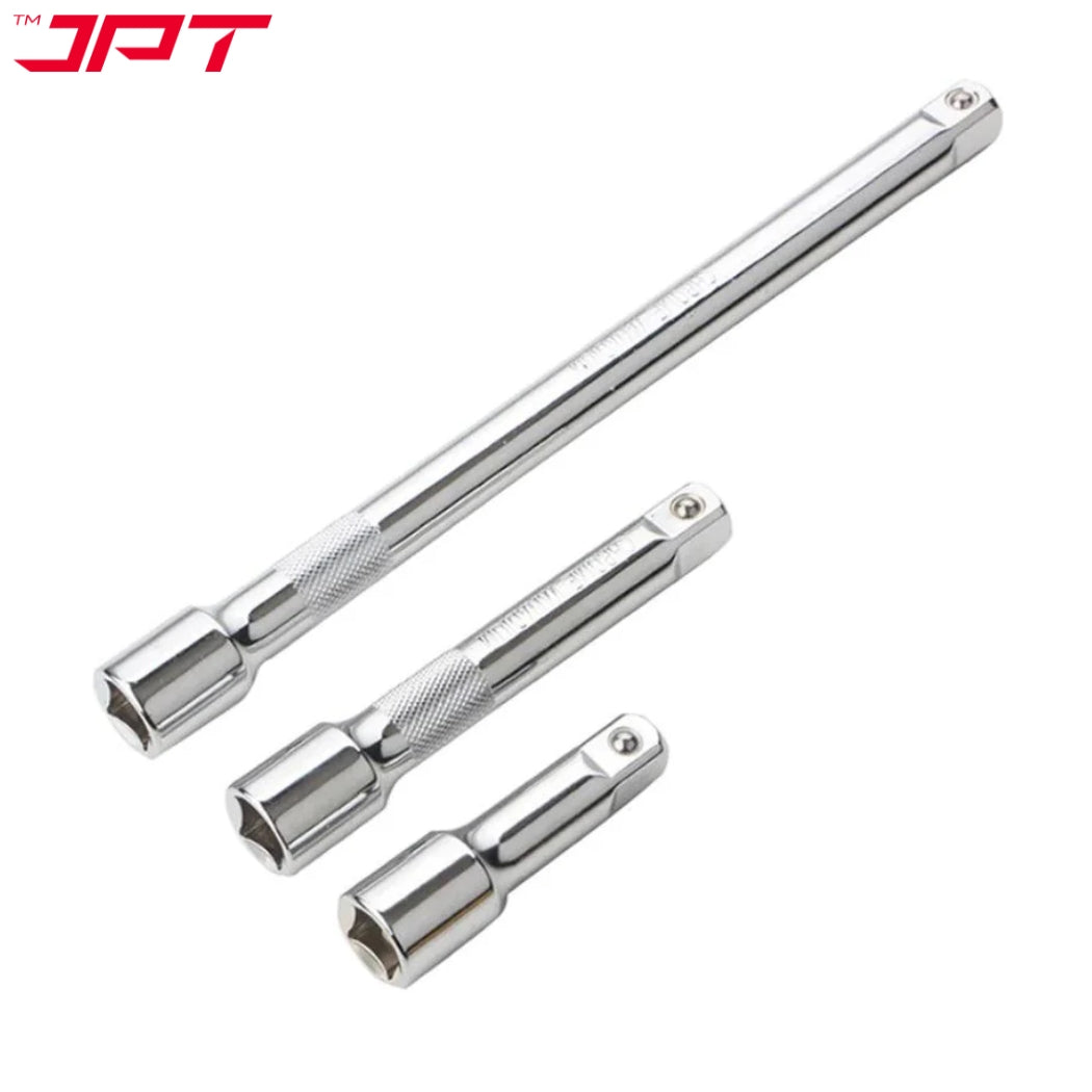 JPT 3-Piece 1/2-Inch Square Drive Socket Wrench Extension Bar Set for Narrow and Deep Spaces