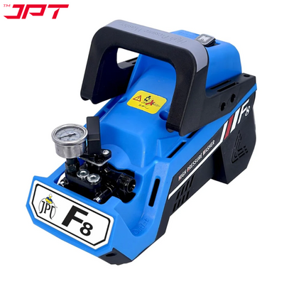 Buy now the JPT heavy-duty F8 domestic pressure washer pump, featuring 2400-watt power, 220 bar pressure, 10 l/min water flow, portable design, and more.