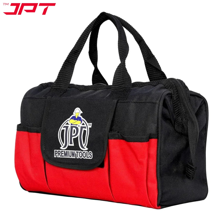 JPT 13-Inch Heavy-Duty Tool Bag | Oxford Cloth and Fine Stitching Build | Portable Made-In India Tool Bag for Electrician, Technician, Mechanics, Carpenter, and More