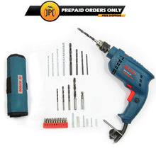 Buy Bosch GSB 450 Wrap Set impact drill machine, offering 450W power, ‎2600 rpm speed, 1.8Nm torque, variable speed, drill & screwdriver bits set, and more.