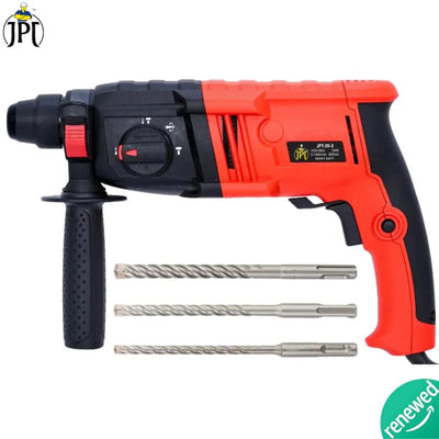 Grab the amazing deal on the renewed JPT Pro SDS Plus Rotary Hammer Machine! It features 700 watts power, 1400 RPM speed, 2.4 joules of impact energy, and more.