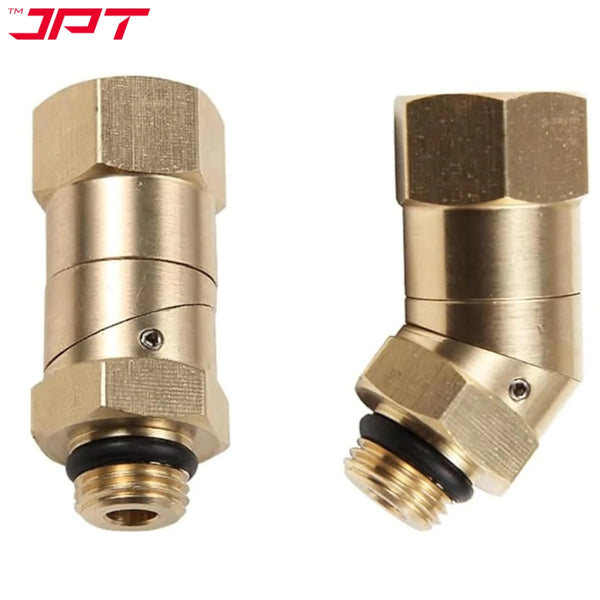 JPT 45° Adjustable Pivot Coupler with 360° Rotating Nozzle Head | High-Pressure Washer Adapter with M14 Thread | Compatible with Up to 4500 PSI Pressure
