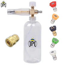 JPT Heavy Duty Snow Foam Cannon | 70 Bar Power | 3000 PSI Pressure | Brass + ABS Nozzle | Adjustable Thick Foam | 5-Piece Pressure Washer Nozzle Set | 1/4