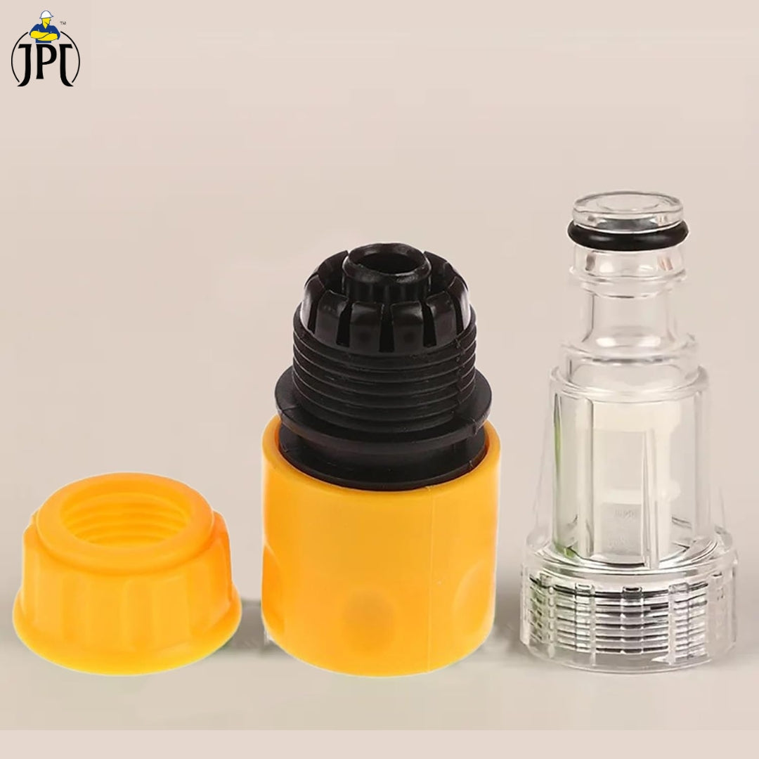 JPT Heavy Duty Universal Inlet Quick Connector & Transparent Inlet Filter Accessory | Compatible with All Pressure Washer Brands | Ideal for High Pressure Washers & Gardening