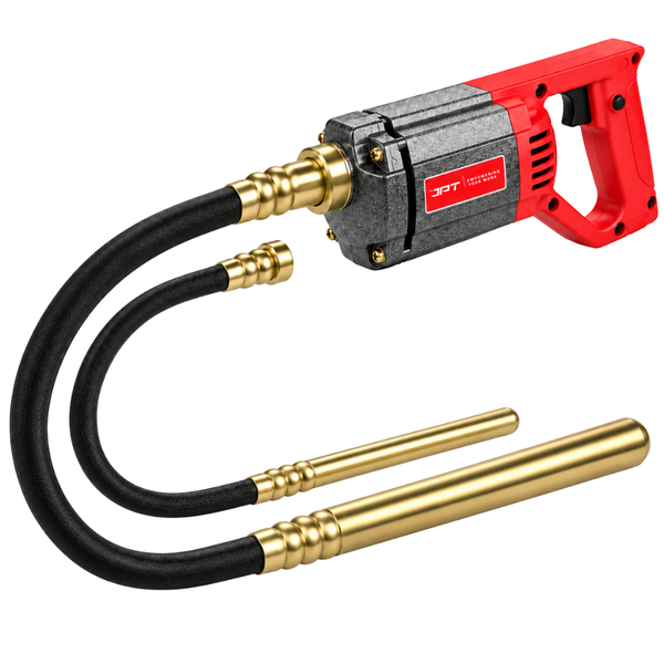 JPT Heavy Duty 1250-Watt Handheld Electric Concrete Vibrator Machine | 13000 Vibrations Per Minute | 1300 RPM Speed | 35mm Chuck | Copper Armature | 1.5m And 3m Vibrator Needles Included