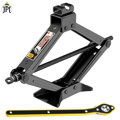 JPT Professional Folding Jack, Car Tire Replacement Tool, Jack with A Load-Bearing Capacity of 2 Tons, Used for Manual Scissor Jacks in Many Cars and RVs, Comes with A Long Handle Labor-Saving Wrench