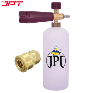 JPT Heavy Duty Car Shampoo Foam Gun | 70 Bar Power | 1000 PSI Pressure | 2.0 Gallons Per Minute | 1-Litre Capacity | 1/4-Inch Quick Connector Included