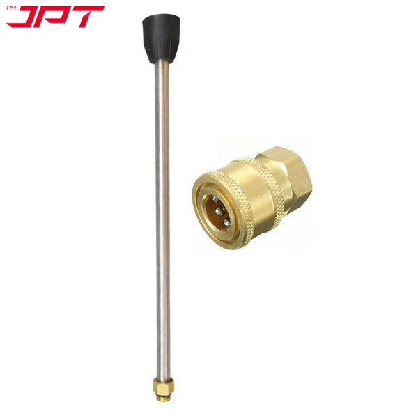 Buy now the JPT 10-inch pressure washer extension rod with 1/4-inch quick connector set for outstanding and spotless cleaning experience. Order Yours Today.