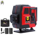 JPT 360° 3D Self-Leveling Laser Level with Mini Tripod – High-Precision Cross Line Tool for Construction, Renovation, and Floor Tiling with 2x1500mAh Batteries, Charger and Durable Case