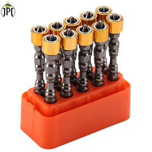 JPT 10-Piece PH2 Double End Screwdriver Bit Set | 65MM Long Super Magnetic Screwdriver Bits
