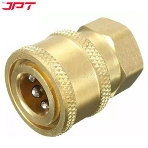 JPT Heavy Duty Pressure Washer Coupler | 1/4-Inch Quick Connect Fitting | Solid Brass Build | Quick Coupler Female Socket