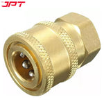 Buy the JPT 1/4" pressure washer coupler made from durable brass, resistant to rust and corrosion. Withstands up to 5000 PSI for reliable, leak-free performance