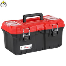 Buy JPT Pro Series 16-inch heavy-duty plastic tool box, featuring transparent organizers, a removable tray, a dustproof, and water-resistant seal at best price.