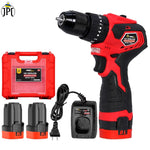 JPT Pro Series 18V Steel Chuck Impact Drill Machine | 60 Nm Torque | 2000 RPM Speed | 3/8" Keyless Chuck | 2x Speed Mode | 20+3 Setting Mode | 1.5Ah Battery | 18V Fast Charger | Carry Case