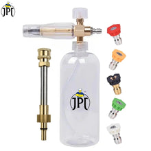 JPT Heavy Duty Snow Foam Cannon | 70 Bar Power | 3000 PSI Pressure | Brass + ABS Nozzle | 5-Piece Pressure Washer Nozzle Tips & Bosch Pressure Washer Adapter Included